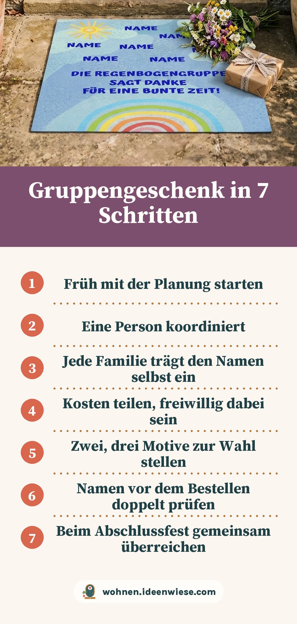 Abschiedsgeschenk Erzieherin: Gruppengeschenk in 7 Schritten