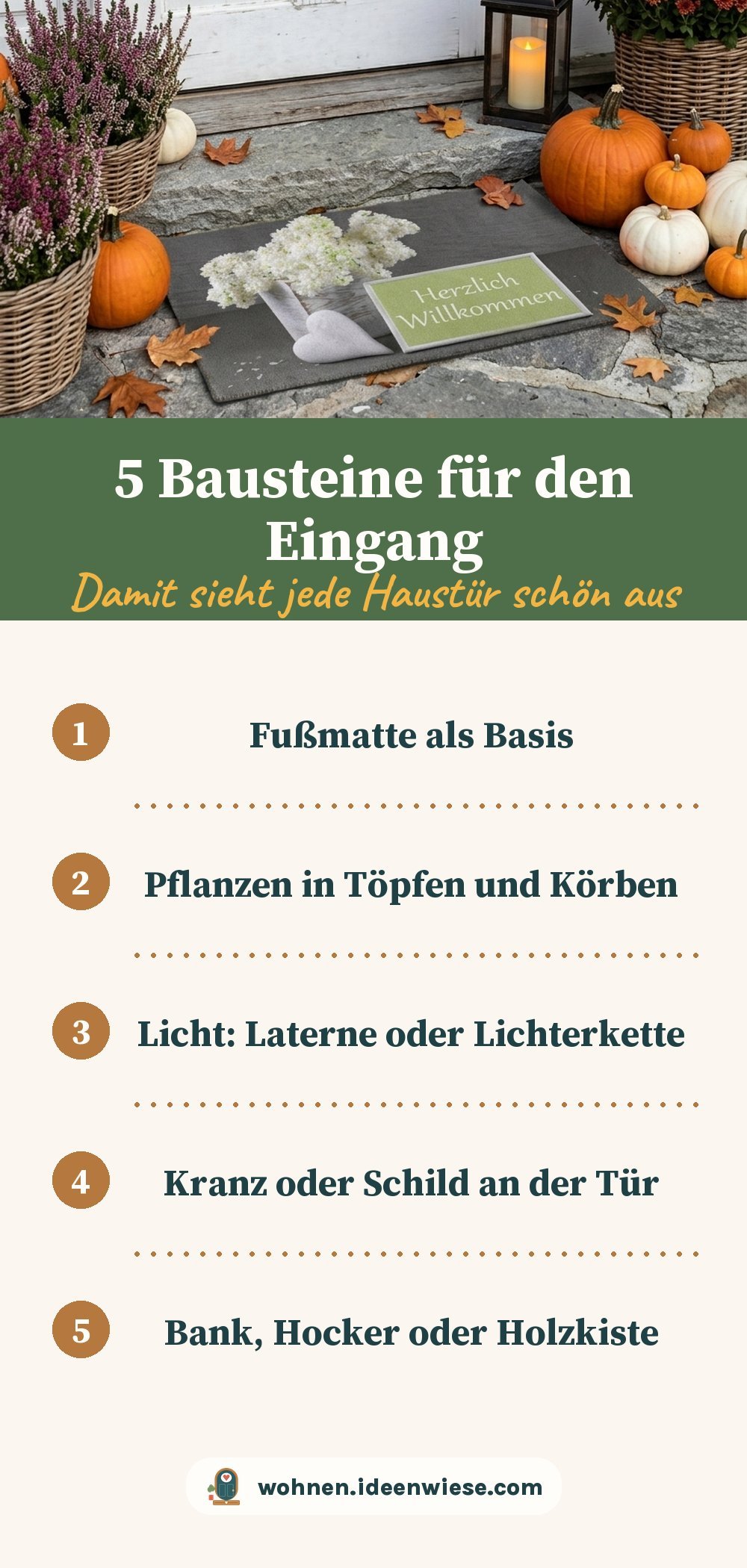 Eingangsbereich Deko: 5 Bausteine für einen schönen Hauseingang