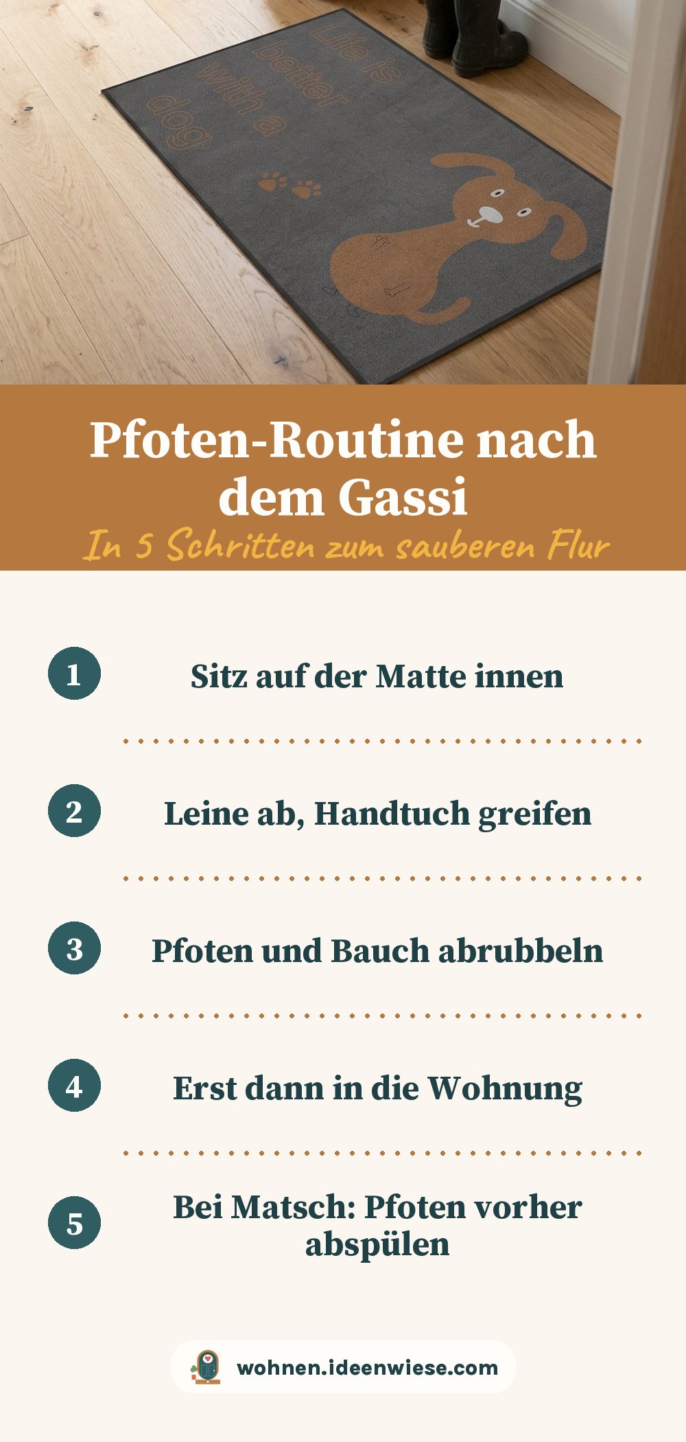 Pfoten-Routine: 5 Schritte gegen Hundedreck im Flur