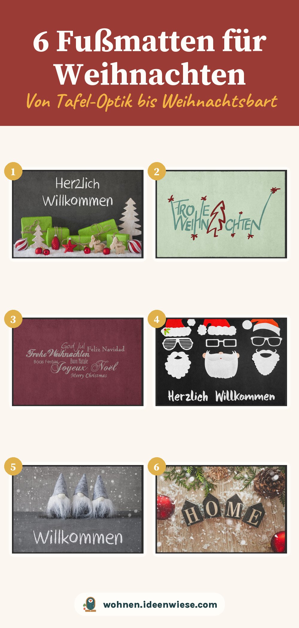 6 Fußmatten für Weihnachten, die Gäste sofort lieben