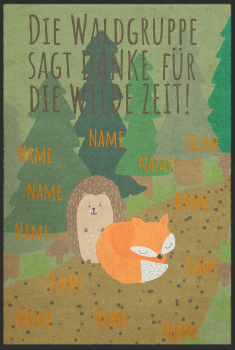 Kita-Matte „Die Waldgruppe sagt Danke“