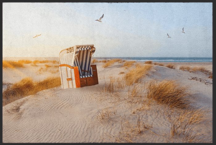 Fußmatte Strandkorb in den Dünen