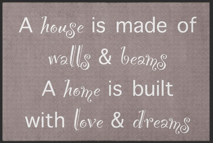 Fußmatte „A house is made of walls & beams“