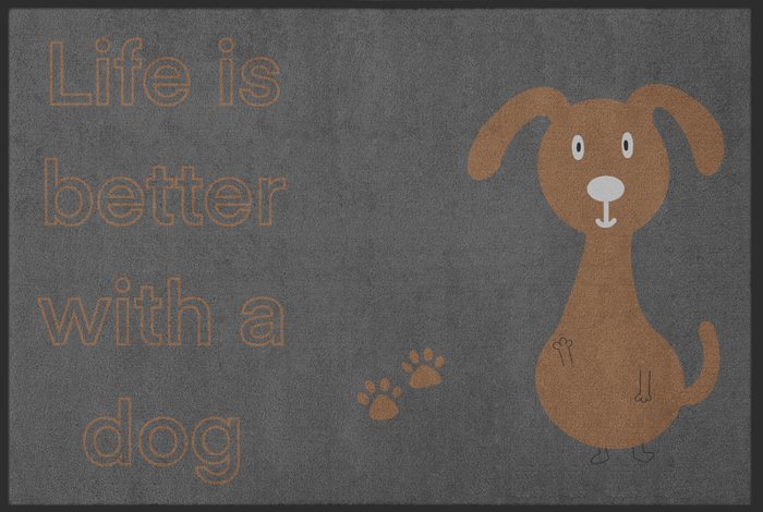 Fußmatte „Life is better with a dog“