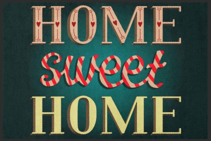 Fußmatte „Home sweet Home“ im Vintage-Stil
