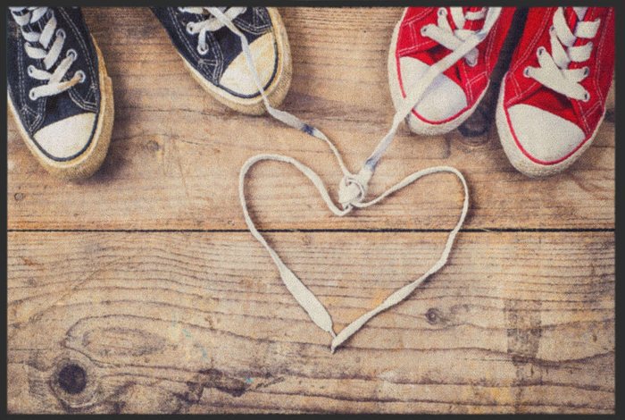 Fußmatte Sneaker mit Herz