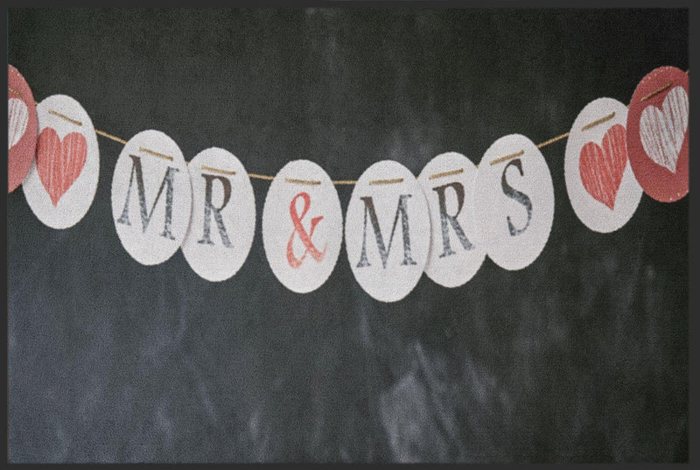 Fußmatte „Mr & Mrs“ Girlande