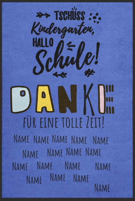 Kita-Matte „Tschüss Kindergarten, hallo Schule“